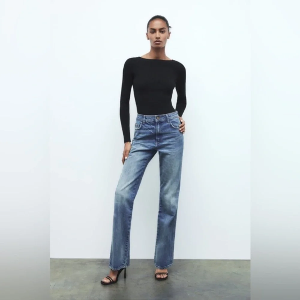 NWT ZARA The 70's High Rise Full Length Wide Leg Jean US 2 EU 34 9863/263/428